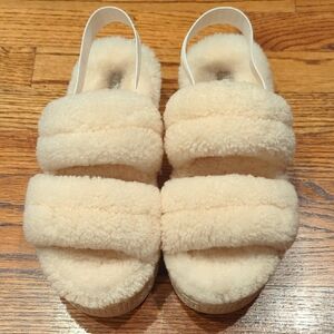 UGG Cream Fluffy Women's Slippers